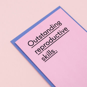 'Outstanding Reproductive Skills' Funny New Baby Card, 4 of 4