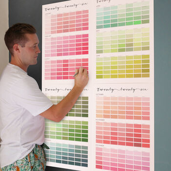 Paint Chip Colour Swatch Wall Planner 2026, 12 of 12