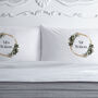 Personalised Floral Wreath Pillowcase Set, thumbnail 2 of 2