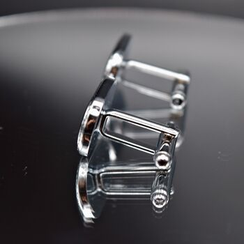 Black Silver Luxury Cufflinks Gift, 2 of 4