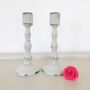 Pair Of Antique Hand Painted Candlesticks ~ Ten, thumbnail 4 of 6