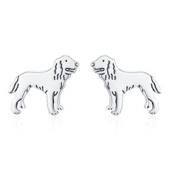 Sterling Silver Cocker Spaniel Stud Earrings, 7 of 12