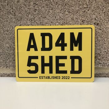 Personalised Number Plate Style Sign, 6 of 6
