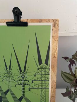 Green Pylon Art Print, 4 of 6