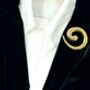Swirl Statement Brooch In Gold Or Silver, thumbnail 5 of 7