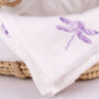 Violet Dragonfly Organic Swaddle Blanket, thumbnail 2 of 3