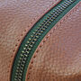 Personalised Premium Leather Boxy Wash Bag, thumbnail 4 of 5
