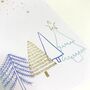 Personalised Christmas Mummy / Daddy Foiled Card Blue, thumbnail 3 of 4