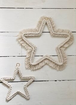 Handmade Macrame Star Wall Hanging, Nursery Wall Decor, 2 of 4