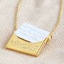 Personalised Anniversary Envelope Necklace With Charm, thumbnail 4 of 8