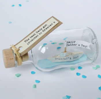 Personalised Handmade Paper Boat In A Bottle, 6 of 11