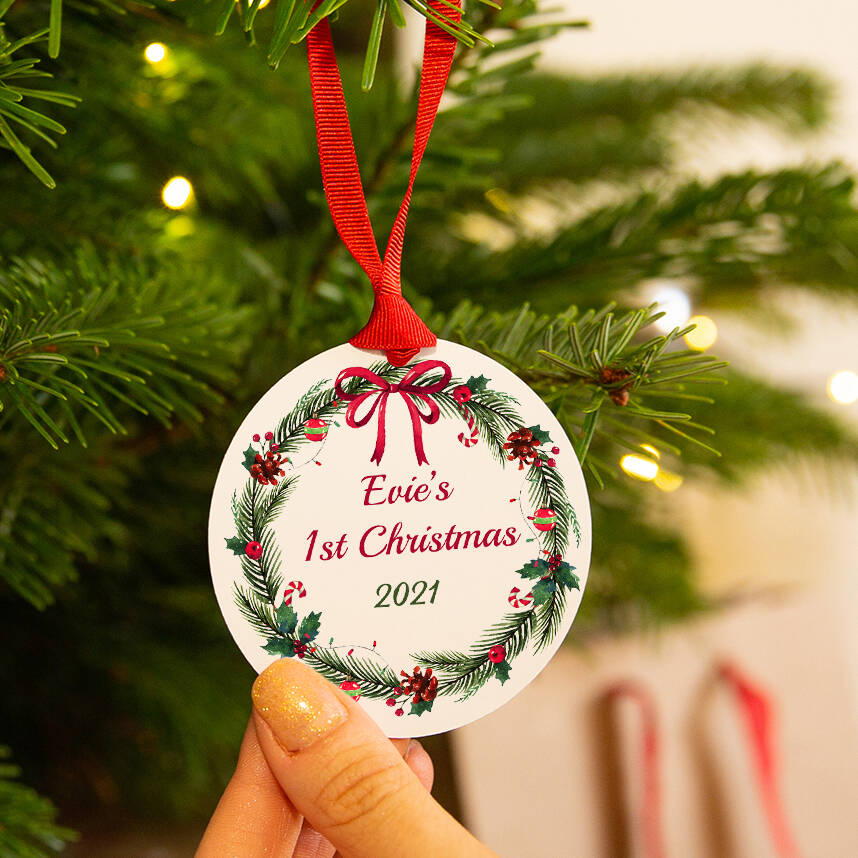 Personalised 'Baby's First Christmas' Tree Decoration By Ellie Ellie ...