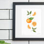 Orange Illustrated Art Print | Citrus Inspired Art, thumbnail 2 of 3