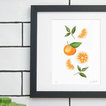 Orange Illustrated Art Print | Citrus Inspired Art, 2 of 3