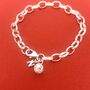 Personalished Sterling Silver Globe Travel Initial Bracelet, thumbnail 4 of 6