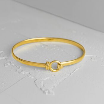 Personalised Sterling Silver Large Wrist Bangle, 4 of 8