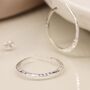 Large Sterling Silver Hammered Hoop Earrings, thumbnail 2 of 7