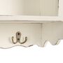 Off White Bookshelf – 67cm Wooden Shelf Unit With Hooks, thumbnail 3 of 5
