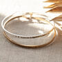 Love You To The Moon And Back Slim Brass Bangle Gift For Her, thumbnail 5 of 12