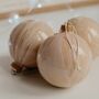 Christmas Tree Cream Marble Glass Bauble Ornament, thumbnail 4 of 5