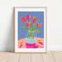 Bright Tulips In Vase Print, thumbnail 1 of 4