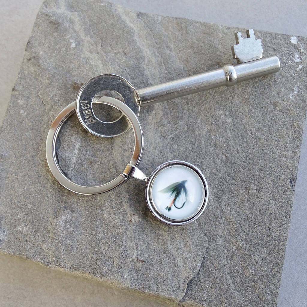 Personalised Fly Fishing Keyring By Charlie Boots