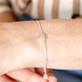 Stainless Steel Heart Adjustable Bracelet In Silver Plating, thumbnail 3 of 5