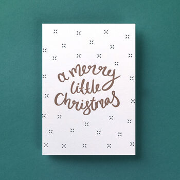 A 'Merry Little Christmas' Letterpress Card, 3 of 4