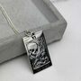 Sterling Silver Tarot Card Necklace The Lovers, thumbnail 2 of 5