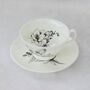 Freesia And Orange Blossom Fine China Cup And Saucer, thumbnail 6 of 9