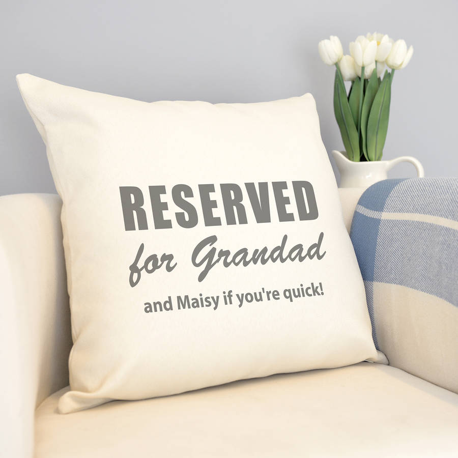 reserved paws off cushion