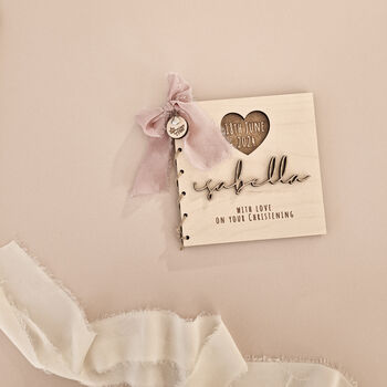 Personalised Christening Gift A Keepsake Card With Name, 4 of 5