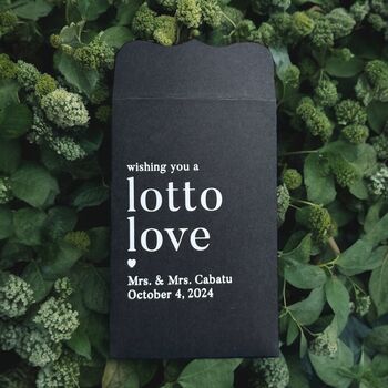 Lotto Love Wedding Favour Lottery Ticket Holder Set Of 10, 2 of 8