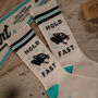 Retro Stripe Tube Sock Multipack In Turquoise And Cream, thumbnail 7 of 7