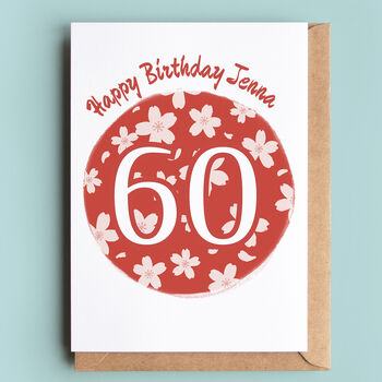 Any Age 'Cherry Blossom' Personalised Birthday Card, 2 of 3