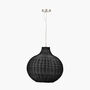 Black Rattan Pendant Ceiling Light, thumbnail 2 of 7