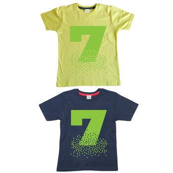 Age Number Kids T Shirt, 9 of 12