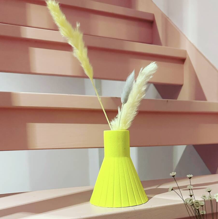 Neon Yellow Vase By Made By Robyn