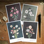 Hand Illustrated ‘Flowers By Post’ Postcard Set, thumbnail 1 of 7