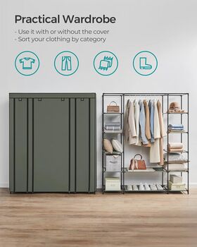 Fabric Wardrobe Portable Clothes Storage Rack, 3 of 9