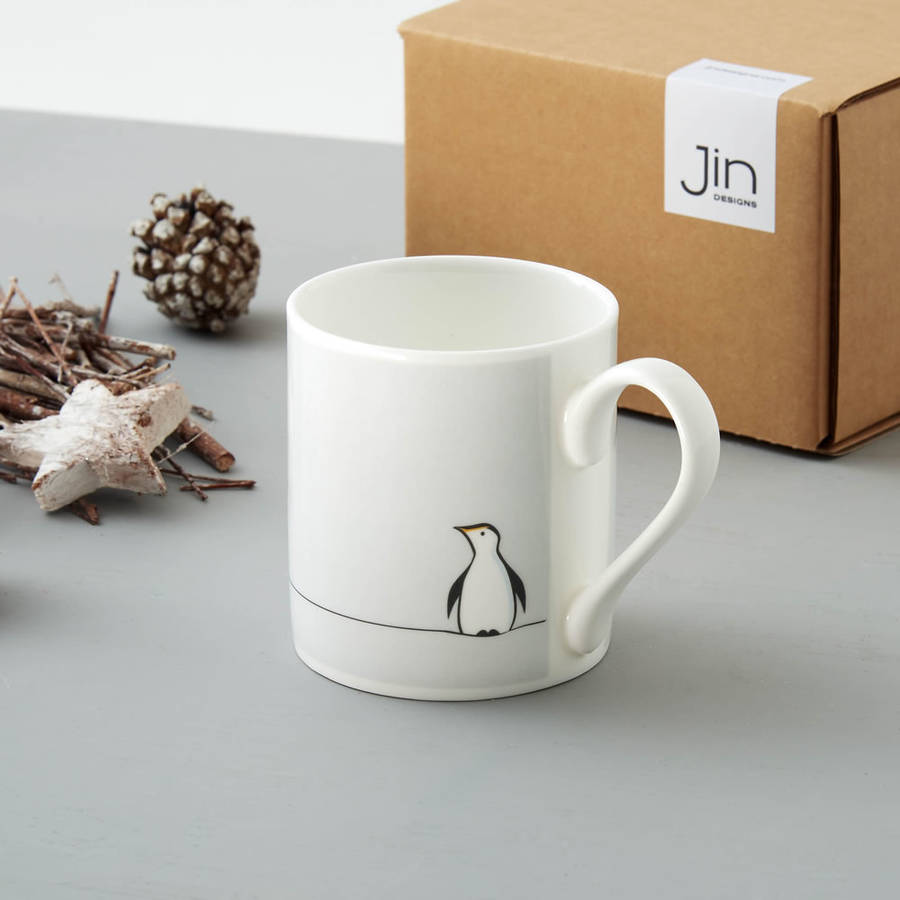 penguin fine bone china mug by jin designs | notonthehighstreet.com