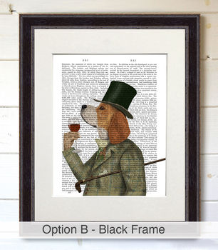 Beagle Wine Snob Book Print, Framed Or Unframed, 4 of 7