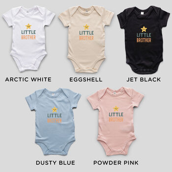 Organic Cotton Little Brother Baby Grow, 5 of 6