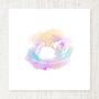 Unframed Rainbow Watercolour Baby Scan Print, thumbnail 1 of 3