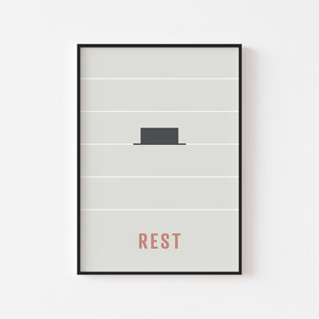 Minim Note Rest Print | Music Theory Poster, 9 of 10