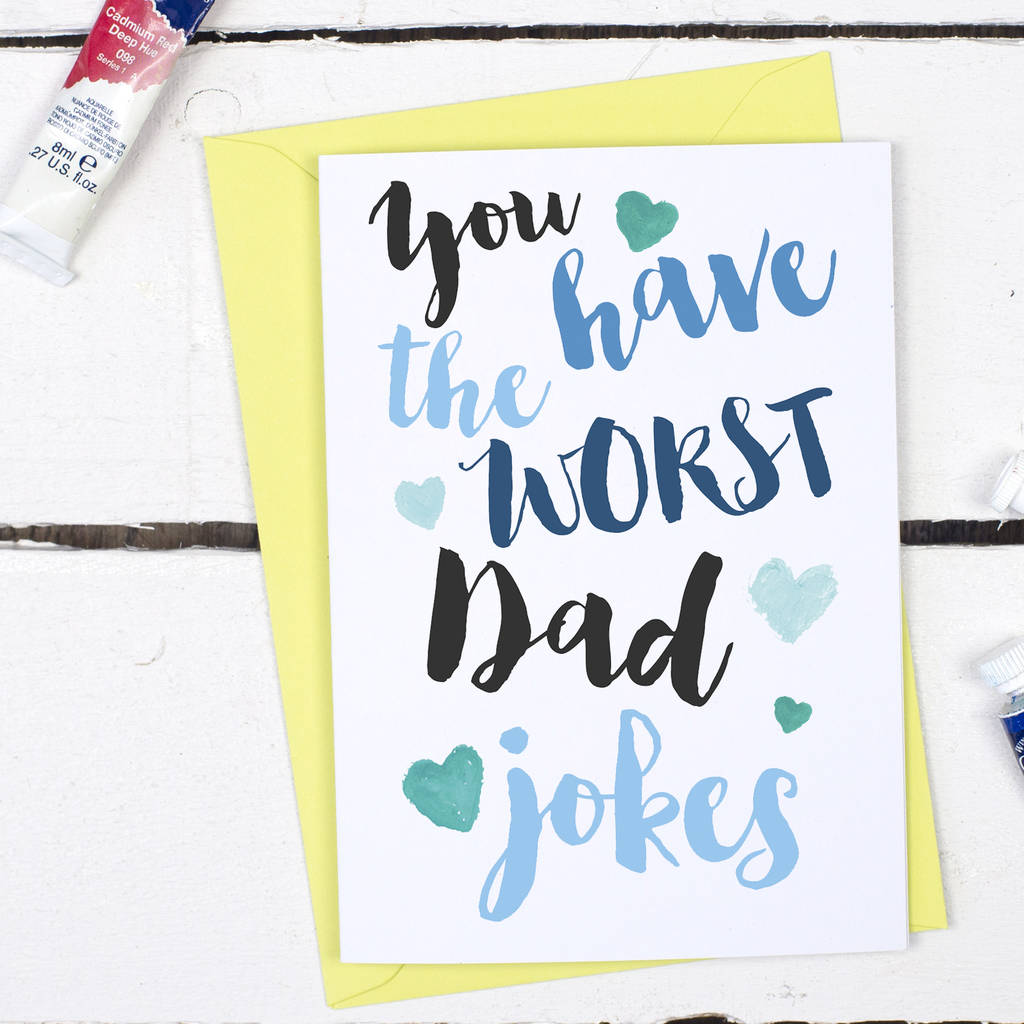 worst dad jokes, father's day card by alexia claire