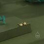 Sterling Silver Tiny Little Textured Star Stud Earrings, thumbnail 5 of 12