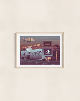 Amnesia Nightclub Ibiza Travel Poster Art Print, 2 of 8