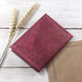 Vegan Teak Leaf Leather Folding Card Holder, thumbnail 5 of 7