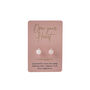 Just Smile Rose Quartz Earrings On Gift Card, thumbnail 1 of 3